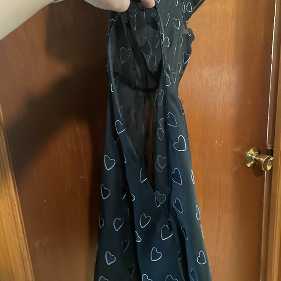 Gothic style black heart dress with white color - Picture 10 of 13